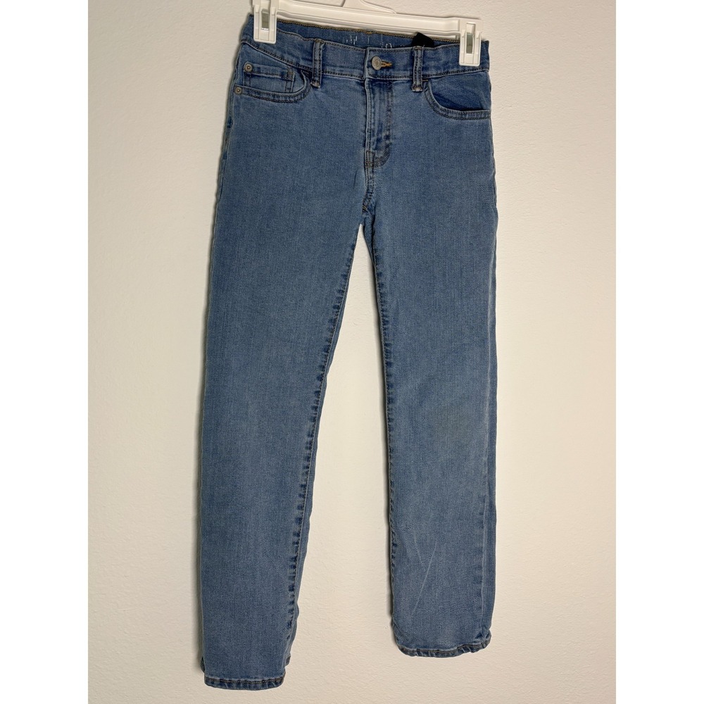 Gap Jeans Kids 10 Blue Denim Medium Wash Cotton Stretch 24‎ Inseam Straight Leg